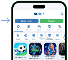 Dale clic al botón de «Registro» - Apuestas Deportivas 1xbet