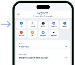 Elegir la cuenta que quieres vincular - Apuestas Deportivas 1xbet