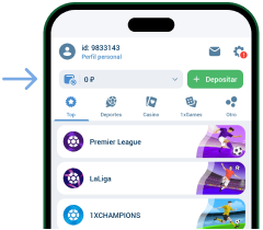 Primero, deposita la cantidad que quieras apostar en tu cuenta - Apuestas Deportivas 1xbet