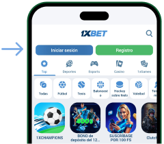 Toca el botón azul de «Conectar» - Apuestas Deportivas 1xbet