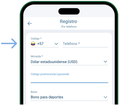 Tu número de teléfono - Apuestas Deportivas 1xbet