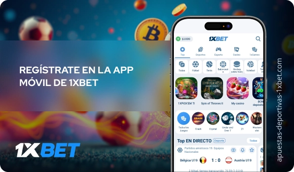 Regístrate en la app móvil de 1xBet - Apuestas Deportivas 1xbet